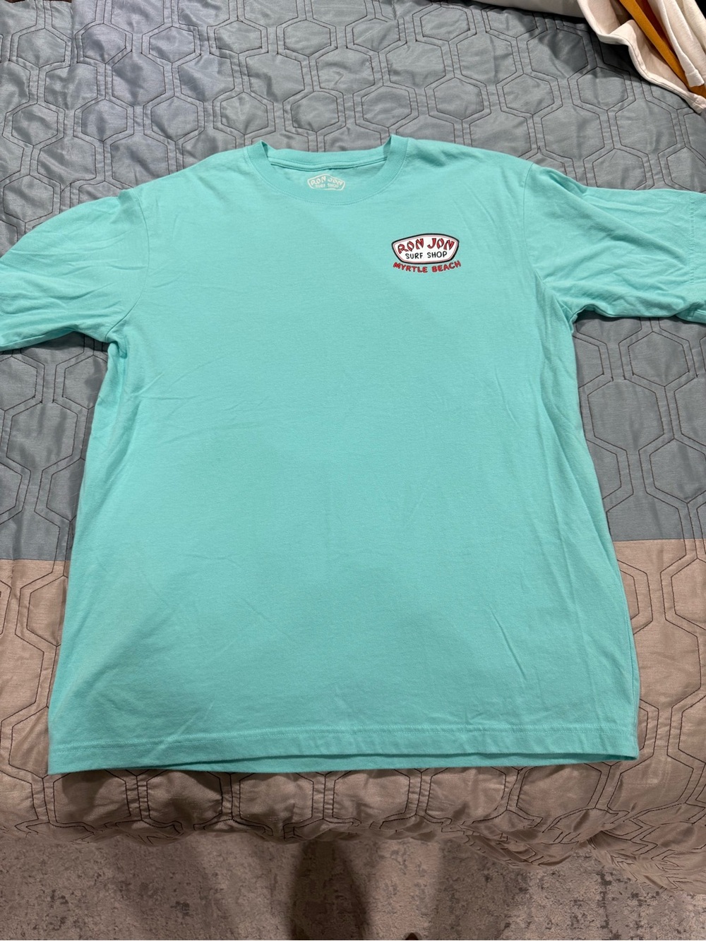 Ron Jon Surf Shop Myrtle Beach Mens XL Blue Comfort Colors T Shirt Graphic Tee